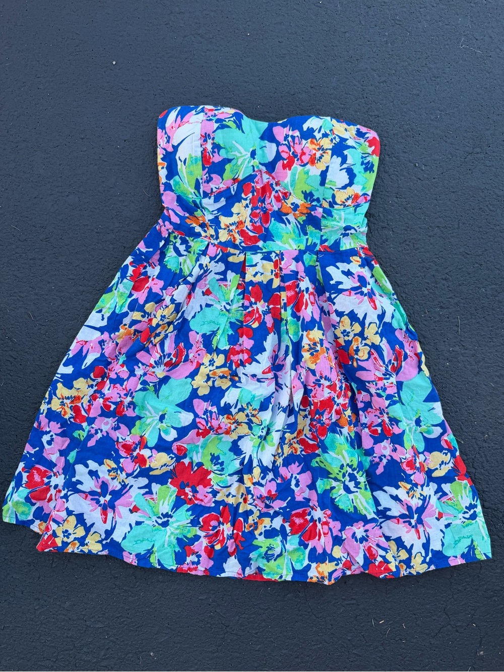 Floral Strapless Dress